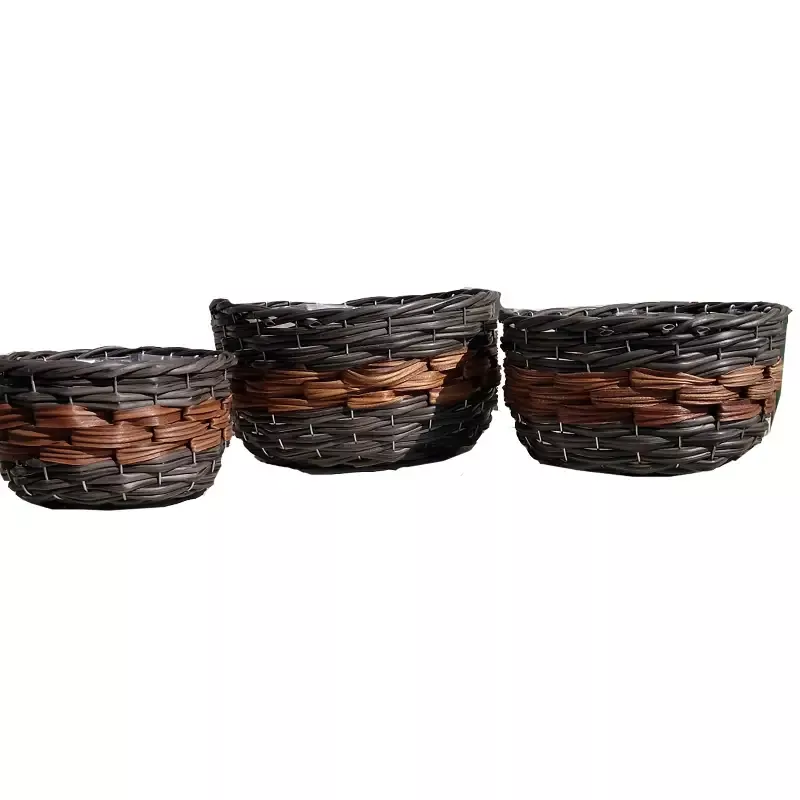 Gardener Select™ Two-Tone Woven Wood Planter Set