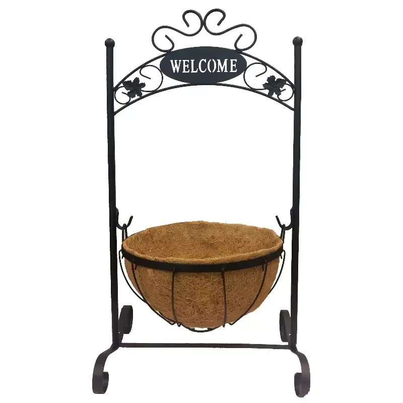 Gardener Select™ Welcome Patio Planter Basket w/ Coco Liner