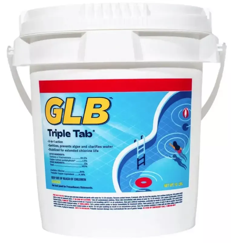 GLB Triple Tab Chlorinating Tablets – 10 lbs