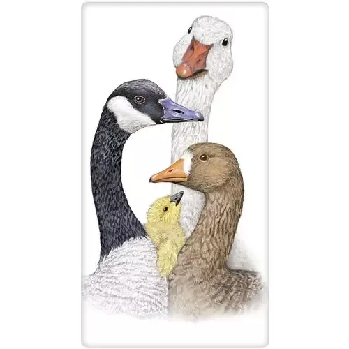 Goose Heads Flour Sack Towel