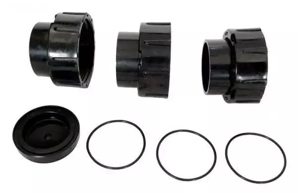 Half Unions w/O-Rings & Drain Plug Cap, 3/set