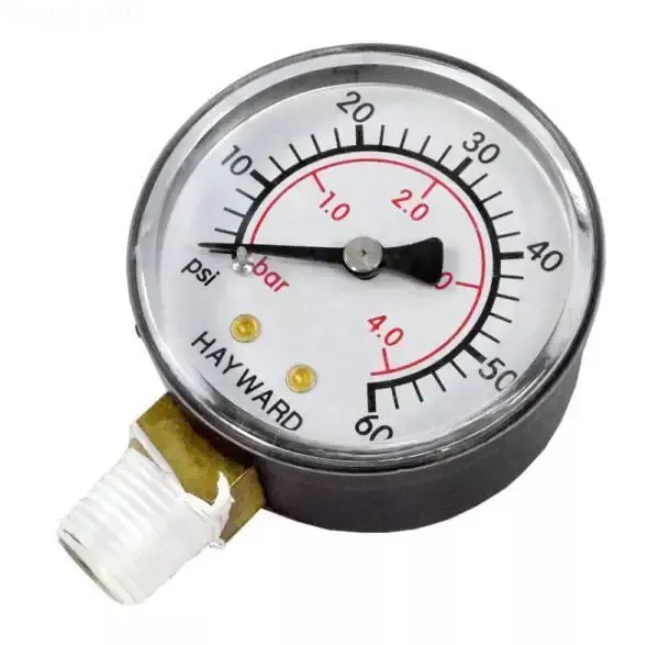 Hayward Bottom Mount Pressure Gauge 0-60 PSI 1/4″ MPT