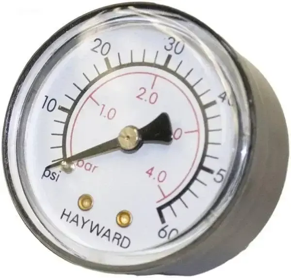 Hayward Pressure Gauge, Back Mount