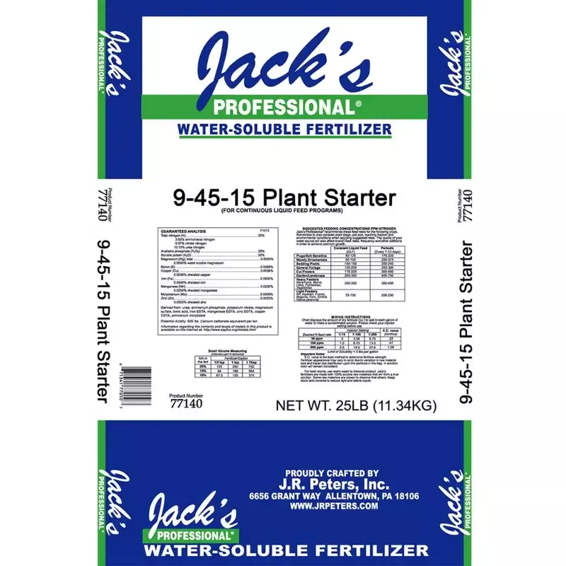Jack’s Professional 9-45-15 Plant Starter