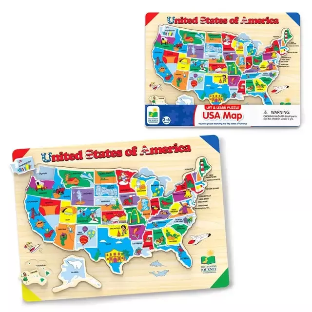 The Learning Journey Lift & Learn USA Map Puzzle