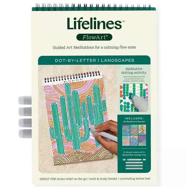 Lifelines FlowArt™: Dot-By-Letter Landscapes