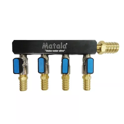 Matala Air manifold - 4 valve heavy duty 3/8in barb