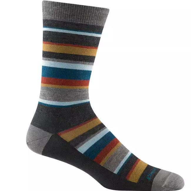 Men’s Druid Crew Lightweight Lifestyle Socks, Charcoal