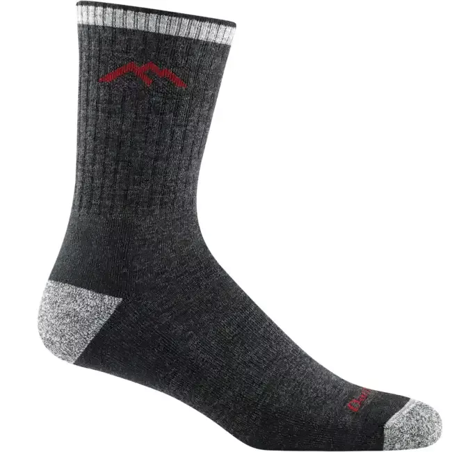 Men’s Hiker Micro Crew Midweight Hiking Socks, Black