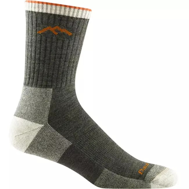 Men’s Hiker Micro Crew Midweight Hiking Socks, Olive