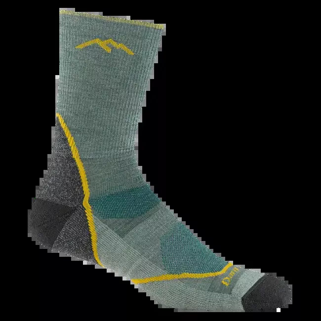 Men’s Light Hiker Micro Crew Lightweight Hiking Socks, Seafoam