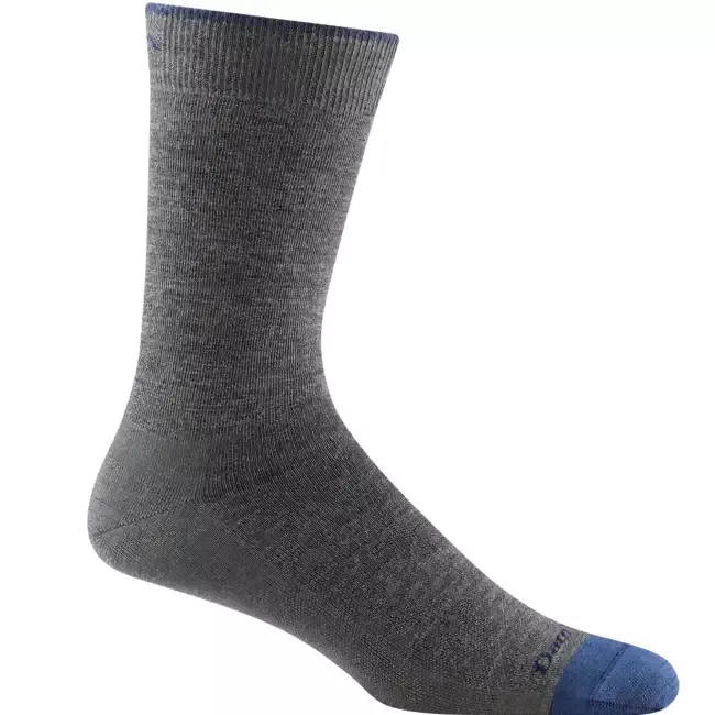 Men’s Solid Crew Lightweight Lifestyle Socks, Gray