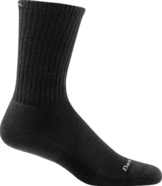 Men’s The Standard Crew Cushioned Lightweight Lifestyle Socks, Black