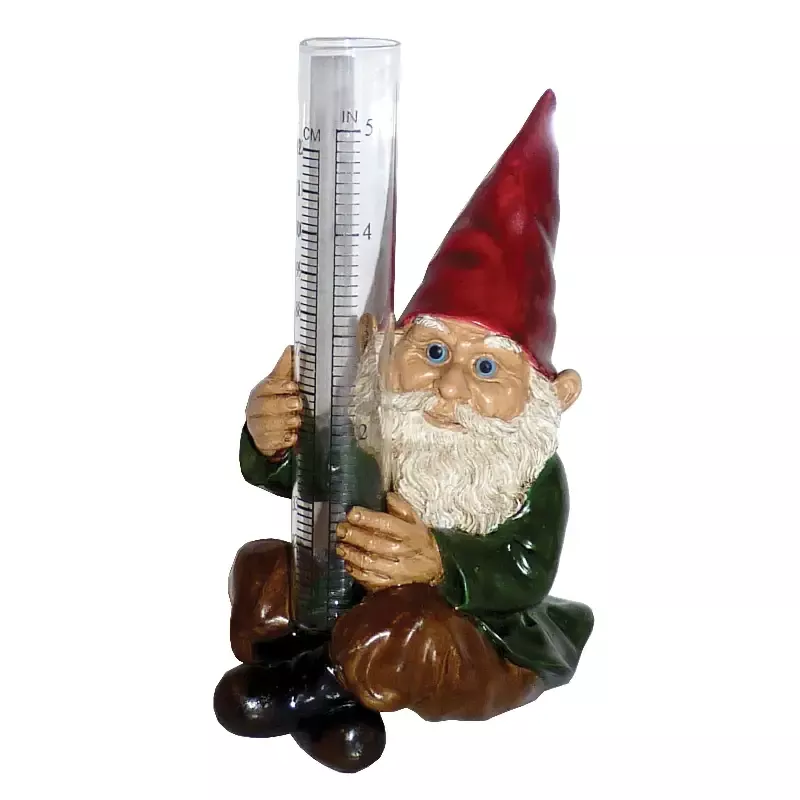 Michael Carr Designs™ Resin Garrold Gnome with Rain Gauge