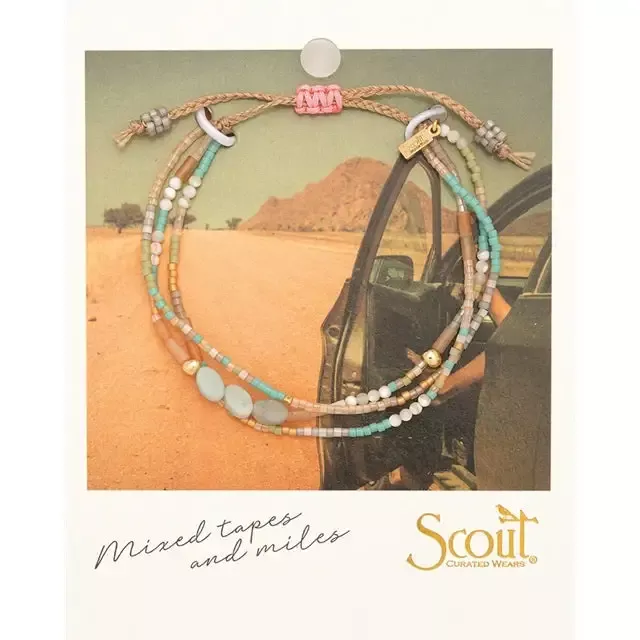 Mixed Media Bracelet – Courage/Amazonite/Gold