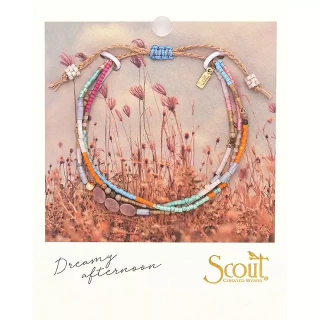 Mixed Media Bracelet – Love/Rhodochrosite/Gold