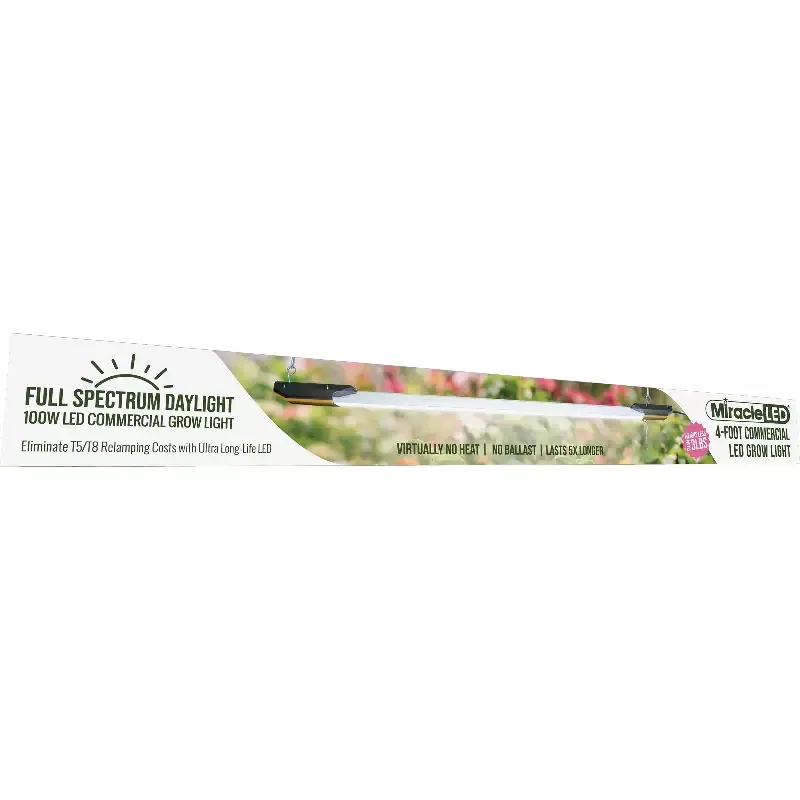 MLED 100W LED Grow Light 4 ft. Full Spectrum Fixture