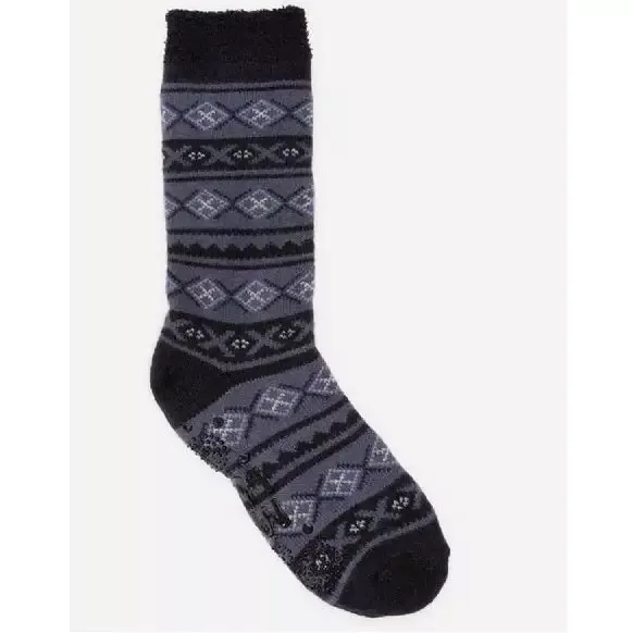 MUK LUKS Men’s Cozy Lines Lounge Socks