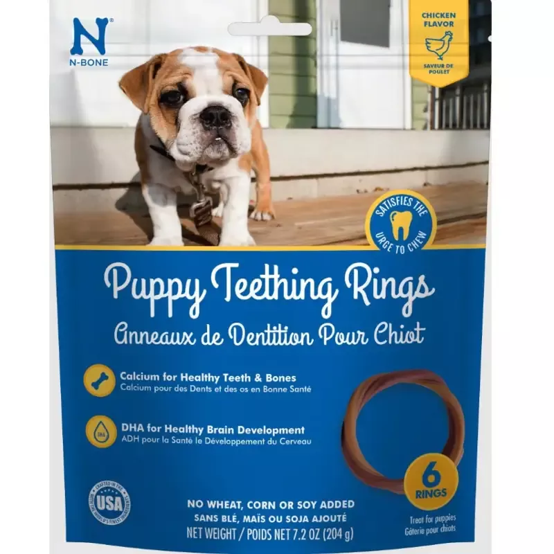 N-Bone™ Puppy Teething Rings Chicken Flavor – Pack of 6