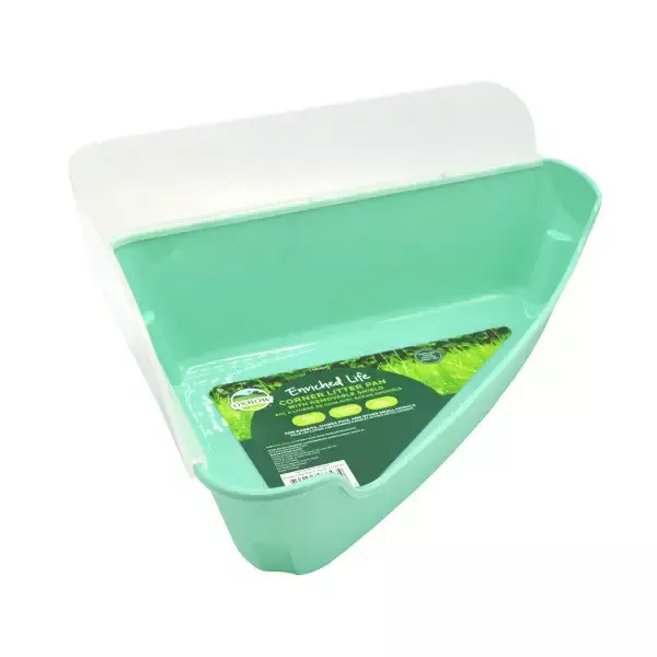 Oxbow Enriched Life Corner Litter Pan with Removable Shield