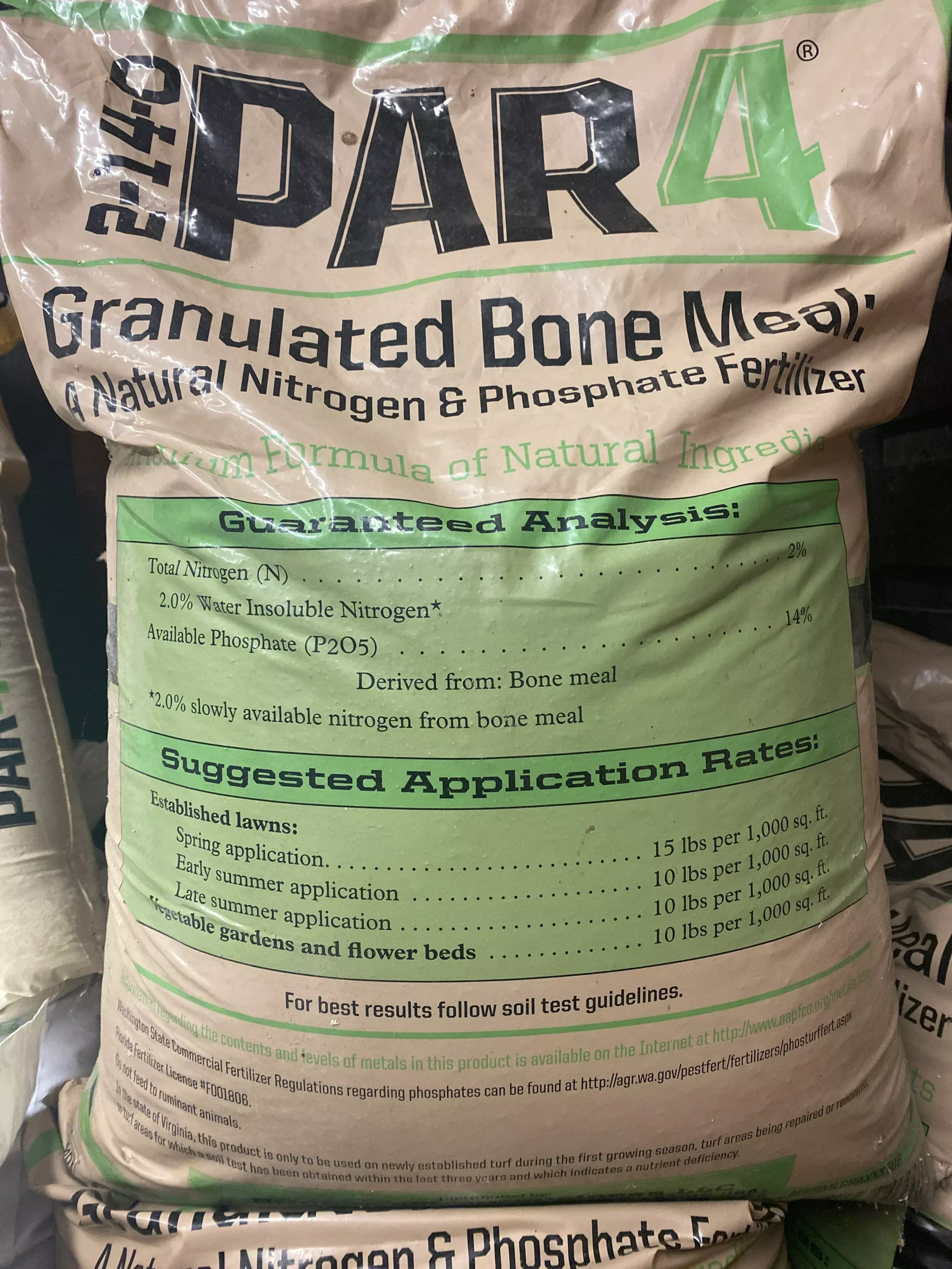Par 4 Bone Meal Steamed Granular (2-14-0)