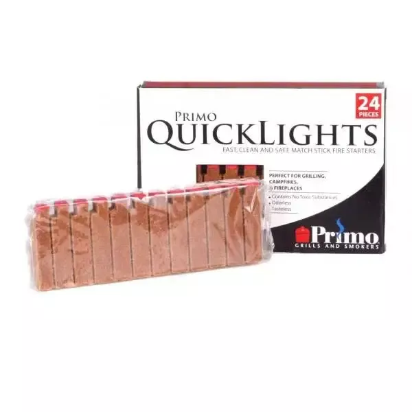 Primo Grills Quick Lights Fire Starters – 24 Per Pack