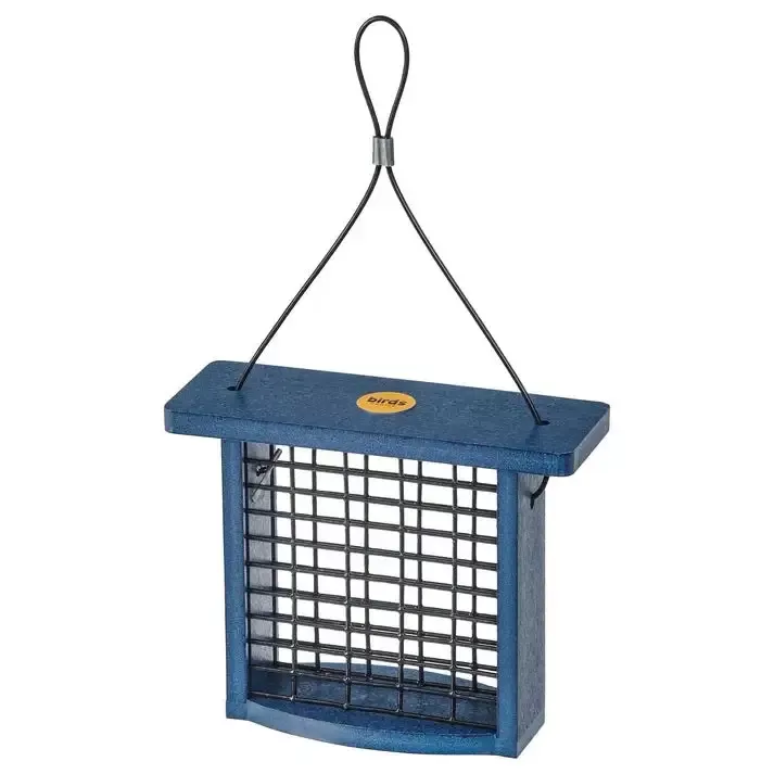 Recycled Plastic Suet Feeder, Blue – Bird’s Choice