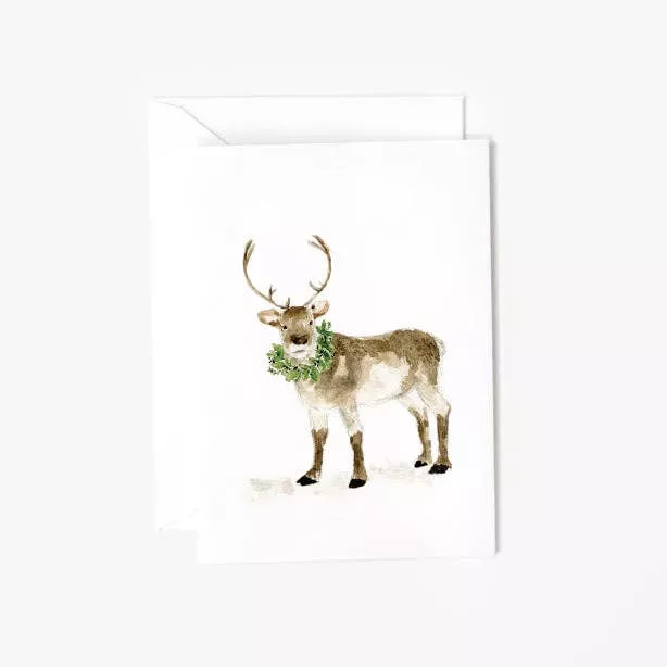 Reindeer mini notecard