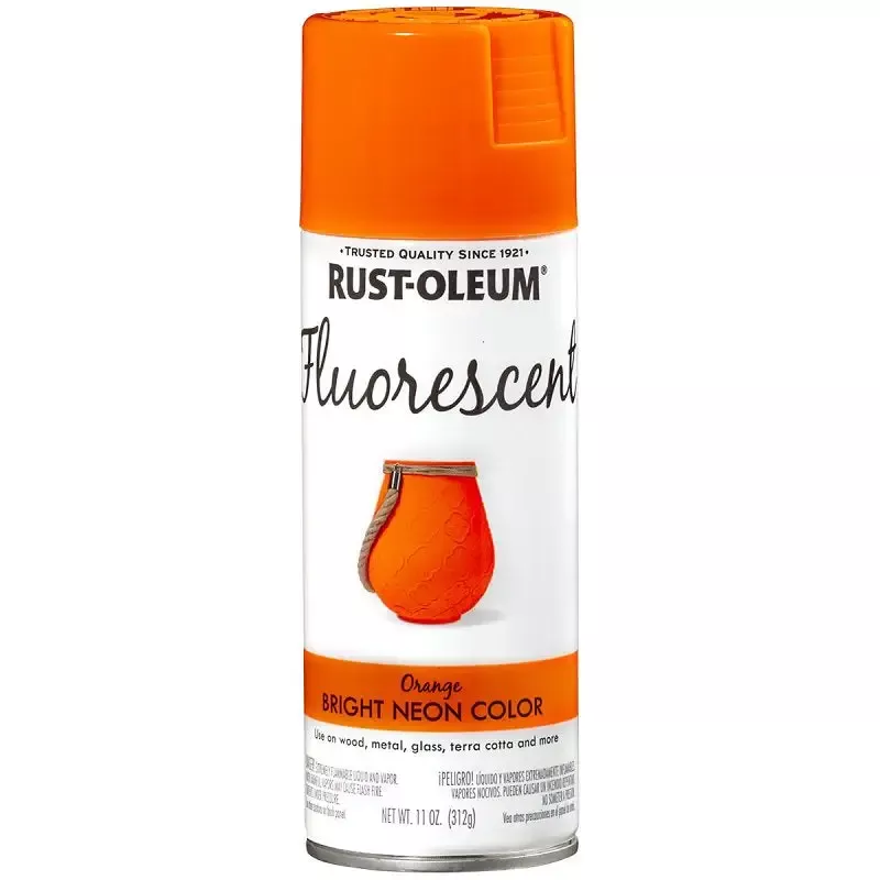 Rust-Oleum™ Fluorescent Spray Paint, Orange, 11 oz. Aerosol Can