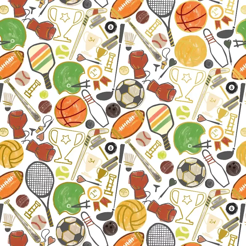 Sports Time Gift Wrap Roll 5′ x 30″