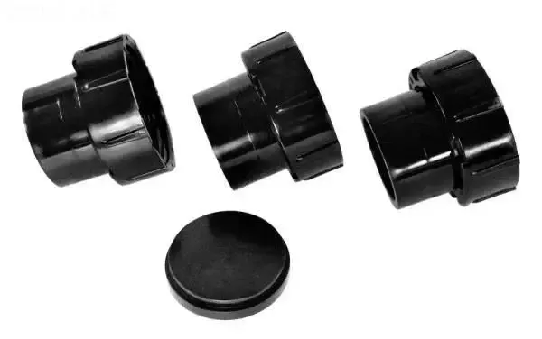 Tailpiece, Cap and Union Nut Set, 2″x2-1/2″, set of 3