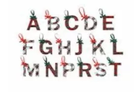 Tartan Initial Ornaments