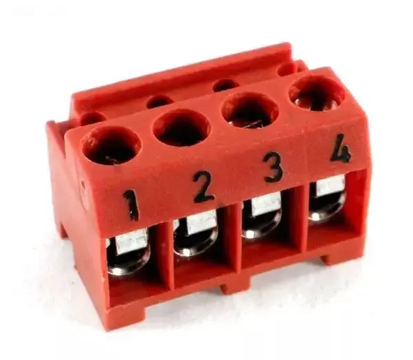 Terminal Bar, 4 Pin, Red