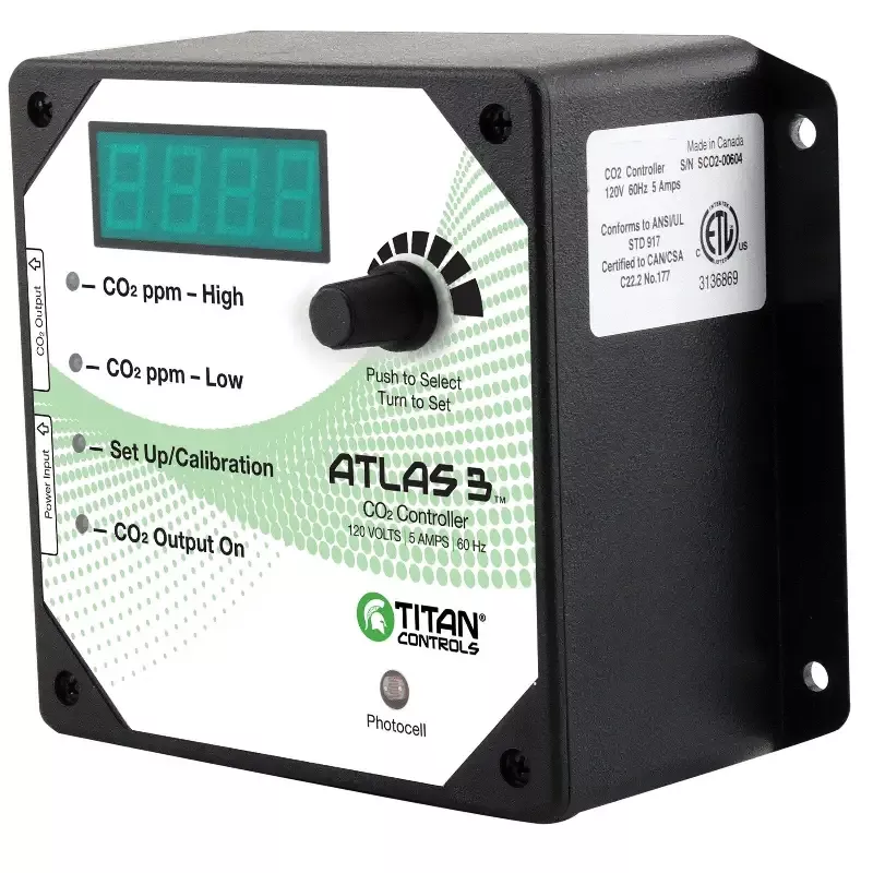 Titan Controls™ Atlas™ 3 CO2 Monitor & Controller