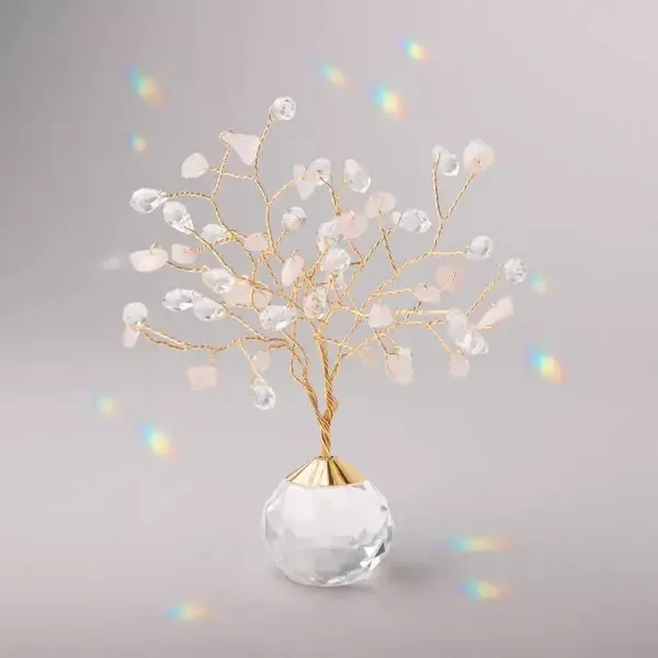 Tree of Life Suncatcher – Rose Quartz