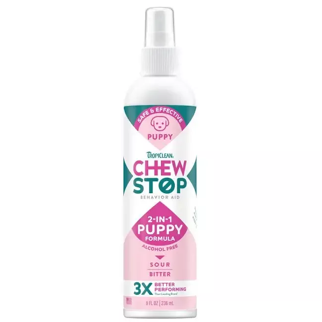 TropiClean Chew Stop Behavior Aid 2 in 1 Puppy Spray 8 oz