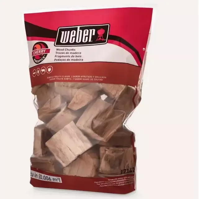 Weber Cherry Wood Chunks, 350 cu. in. Bag