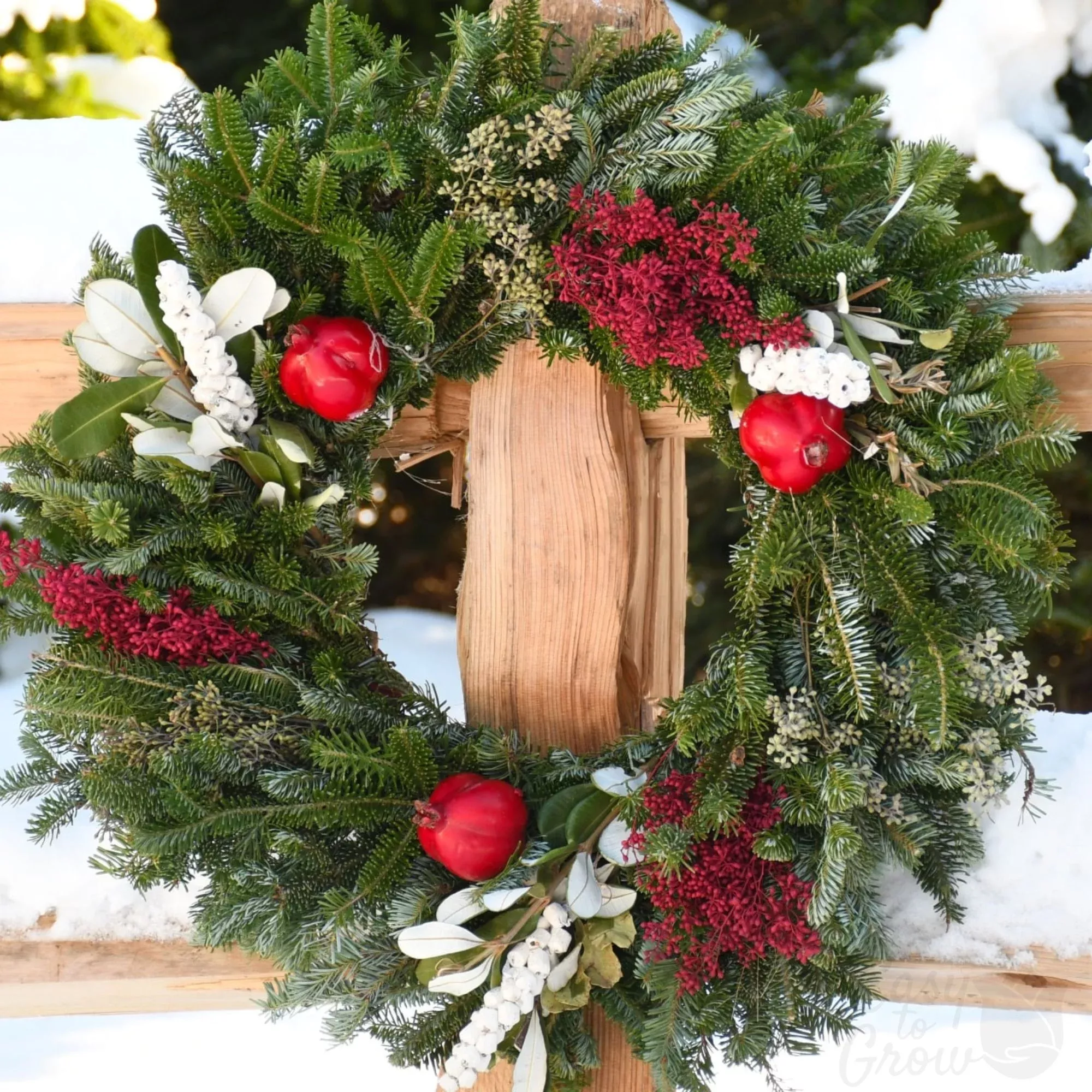 Winter Orchard Luxe Christmas Wreath 24"