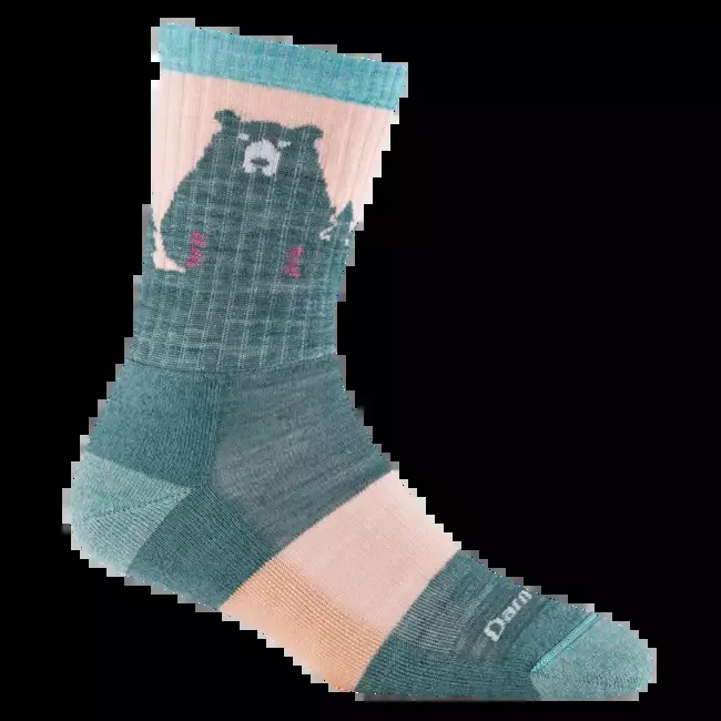 Women’s Bear Town Micro Crew Lightweight Hiking Socks, Quartz